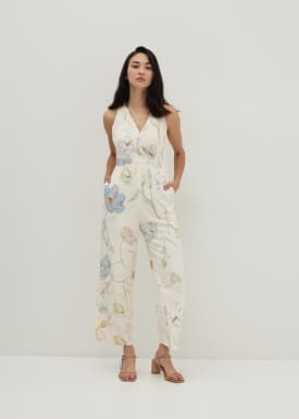 Sarafina Padded Cross Back Jumpsuit in Gentle Awakening