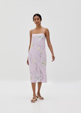 Payton Column Slip Dress in Gentle Awakening