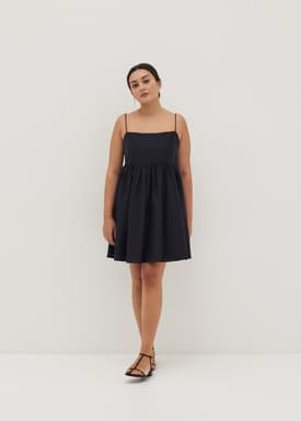 Cleonice Babydoll Tie Back Mini Dress
