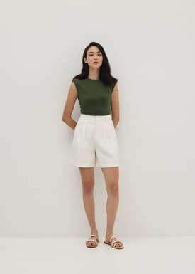 Shaena Padded Shoulder Top