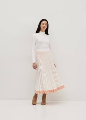 Antonia Pleated Knit Skirt