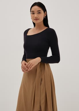 Sylvia Asymmetrical Knit Top