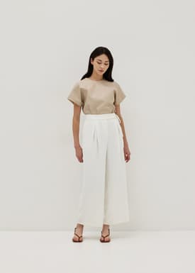 Cosette Pleated Tie Waist Culottes