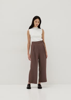 Cosette Pleated Tie Waist Culottes