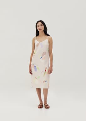 Kieryn Scoop Neck Column Dress in Floral Medley