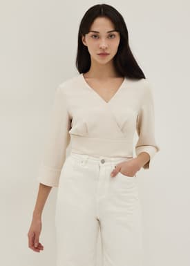 Remi Faux Wrap Blouse