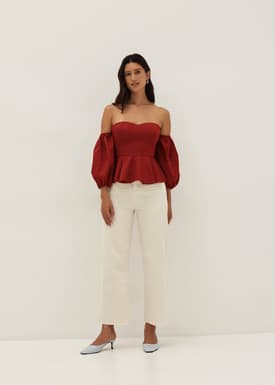 Angelique Padded Detachable Sleeve Bustier Top