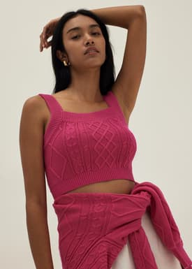 Laila Cable Knit Tank