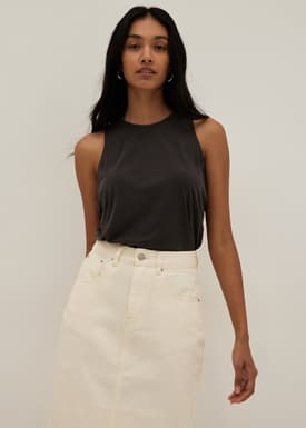 Tinsley Cupro Drape Back Tank