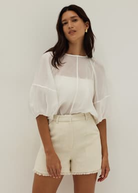 Shiloh Tweed Tailored Shorts