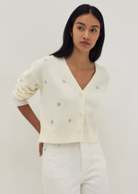 Jolene Embroidered Knit Cardigan