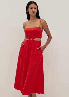 Sadie Linen Cut Out Dress