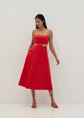 Sadie Linen Cut Out Dress