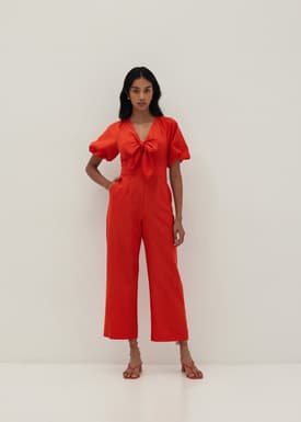 Calissa Padded Tie Front Jumpsuit