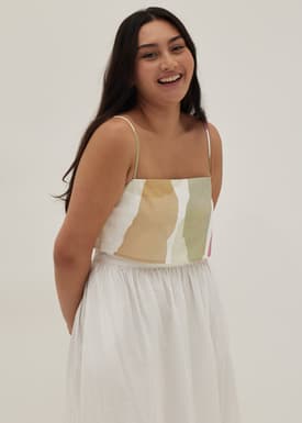 Aerith Crop Camisole in Joyous Affair