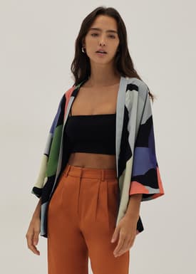 Maxine Relaxed Kimono in Joyous Affair