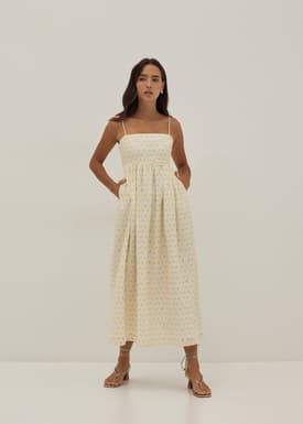 Noelle Broderie Babydoll Dress