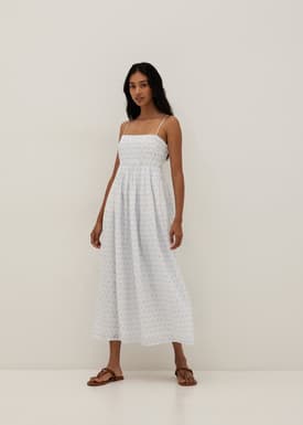 Noelle Broderie Babydoll Dress