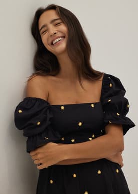 Nayeli Embroidered Babydoll Dress