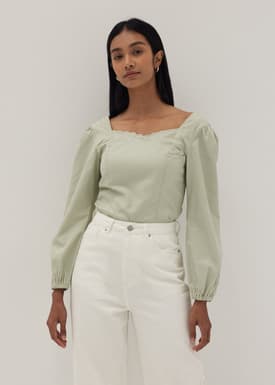 Katie Smocked Bustier Top