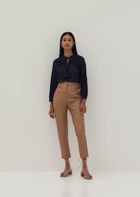 Aralind Notched Poet Blouse