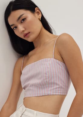 Camae Striped Crop Top
