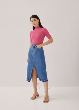 Devan Mock Neck Knit Top