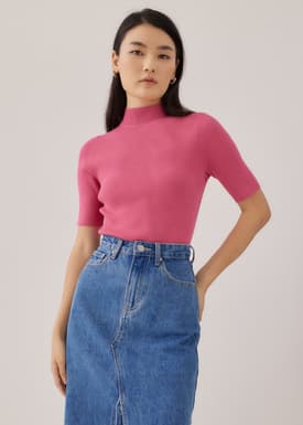 Devan Mock Neck Knit Top