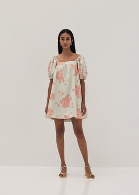 Harlan Puff Sleeve Dress in Prosperous Blooms