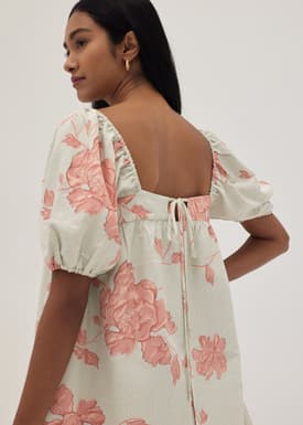 Harlan Puff Sleeve Dress in Prosperous Blooms