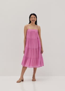 Jaimie Tiered Swing Midi Dress