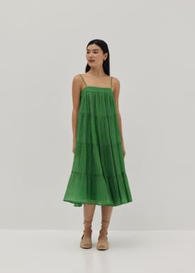 Jaimie Tiered Swing Midi Dress