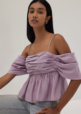 Keisha Ruched Peplum Camisole