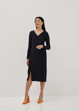 Tristenne V-neck Column Midi Dress