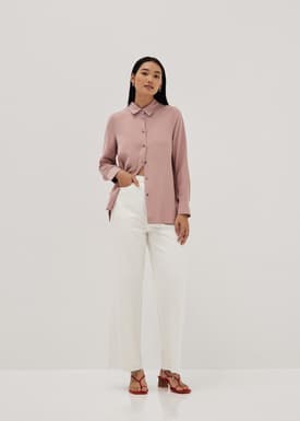 Kinslee Cuffed Sleeve Button Down Shirt