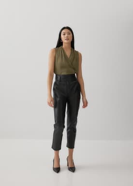 Fleur Satin V-neck Blouse