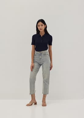 Maevis Collar Knit Top