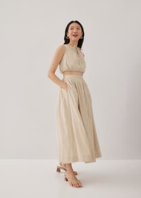 Suzanne Elastic Cotton Crop Top