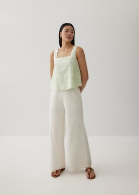 Guianna Textured Square Neck Top