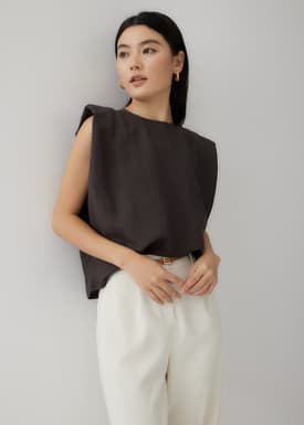 Rica Padded Linen Tank