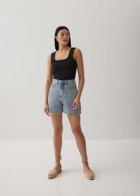 Carmi Ribbed Square Neck Tank