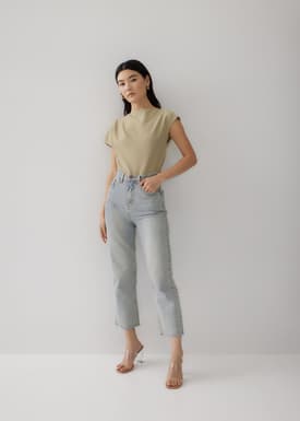 Adele Asymmetrical Drape Blouse