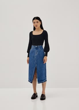 Austine Puff Sleeve Knit Top