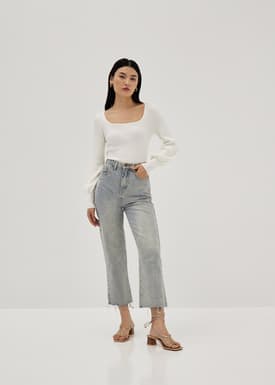 Austine Puff Sleeve Knit Top