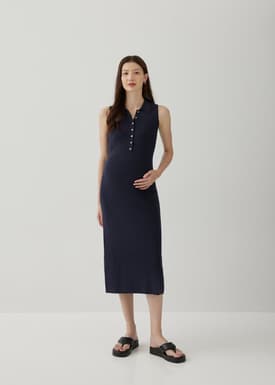 Lindsey Button Down Knit Dress