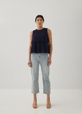 Jezebel Pleat Shell Top
