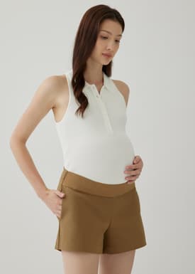 Tirza Maternity Elastic Tailored Shorts