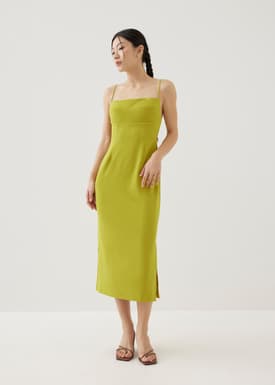 Chalina Padded Bustier Column Midi Dress