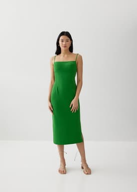 Chalina Padded Bustier Column Midi Dress