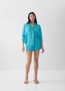 Coleen Drape Button Down Shirt
